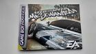 game boy advance gba booklet instruction manual need for speed most wanted 