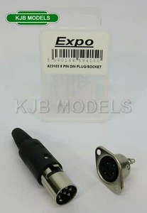 Nuevo en caja enchufe y enchufe DIN de 6 pines EXPO A233103 - adecuado para controladores Gaugemaster - Imagen 1 de 2