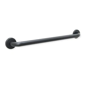 Shower Grab Bar Smooth Grip in Matte Black Finish | Holds Upto 400 lb - Picture 1 of 63