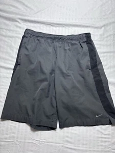 Nike Men's Dri-fit Dark Grey Brief-Lined Running Shorts Size Large - Picture 1 of 10