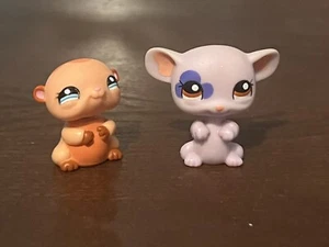 Littlest Pet Shop LPS Hamster Mouse VHTF 1633 1634 European Bonus Pets Rare  - Picture 1 of 12
