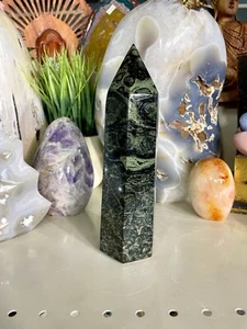 Kambaba Jaspis Sechseck Heilkristalle Yoga Reiki Meditation 9"" ZENDA - Bild 1 von 9