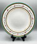 Antique Wedgewood Porcelain Display Bowl Apple Green & Gold Filigree Victorian