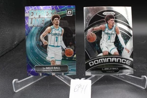 2022-23 Donruss Optic Express Lane LaMelo Ball #11 Viola Prizm & Prizm #22 - Foto 1 di 2