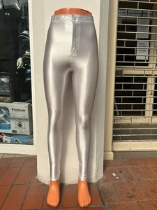 NEW American Style Apparel Shiny High Waisted Stretchy Disco Pants Leggings - Picture 1 of 7