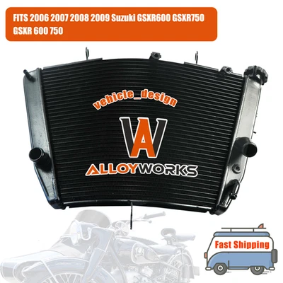 Aluminum Radiator Fit 2006 2007 2008 2009 Suzuki GSXR600 GSXR750 GSXR 600 750 - Image 1 of 4