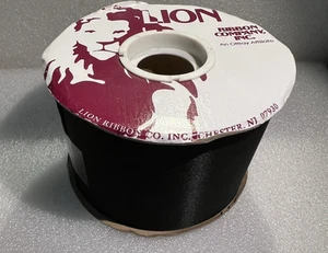 Black Satin Ribbon Bolt 50 Yards NEW (C241) - Picture 1 of 7