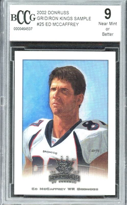 2002 Donruss Gridiron Kings - Ed McCaffrey #25 SAMPLE BCCG 9 - Image 1 of 2
