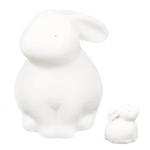 Ceramic Rabbit Ornament Baby Office Bunny Sculpture Figurine Decor - Picture 1 of 12