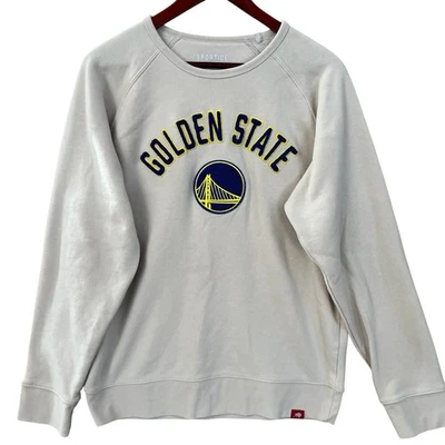 金州勇士队运动衫女式大号米色白色运动Athleisur — 第 1/4 张图片