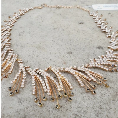 Colar Gargantilha Spray Cristal Tom Dourado Betsey Johnson Joias da Moda Novo com etiquetas - Imagem 1 de 4