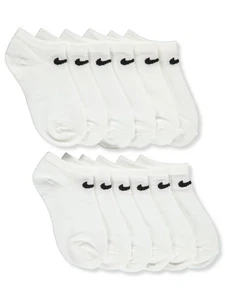 Nike Unisex Kids 6-Pack Low Ankle Socks Color: white Size: 5 - 7 - Picture 1 of 1