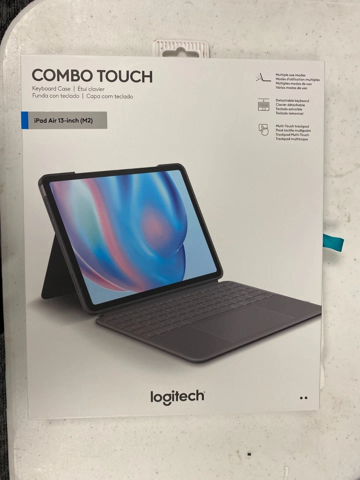 Logitech Combo Touch iPad Air 13 inch Case M2 (2024), iPad M3 & Air Keyboard Cas - Image 1 of 4