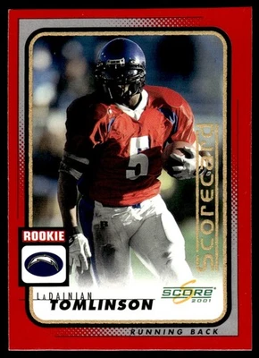 2001 Score Scorecard Ladainian Tomlinson Rookie 234/410 #283 - Image 1 of 2