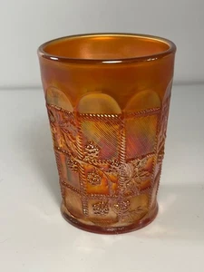 Antike Northwood Ringelblume Karneval Glas Becher 4 Zoll - Bild 1 von 9