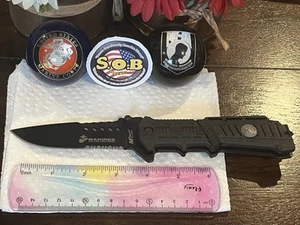USMC Marines Folding Knife 8.5” / 3.5” Blade 50% Donated VET Charity via eBay - Picture 1 of 10