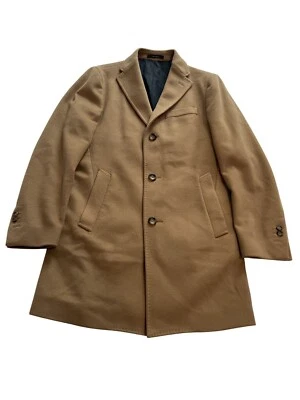 Abrigo Chesterfield de lana Massimo Dutti en color tostado Foto 1 de 3