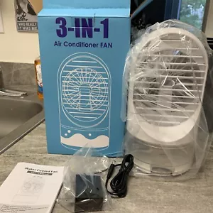 3 in 1 Portable Air Cooler Fan Mini Air Conditioner Personal Cooling Bedroom Fan - Picture 1 of 6