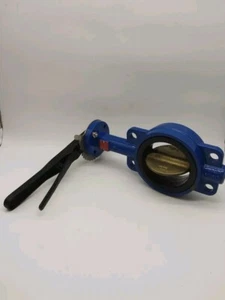 4" Butterfly Valve Wafer with align holes Stainless Disc Viton Seat w handle. C4 - Picture 1 of 6