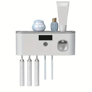 UV Light Sterilizer Toothbrush Holder Cleaner and Automatic Toothpaste Dispenser - Picture 1 of 10