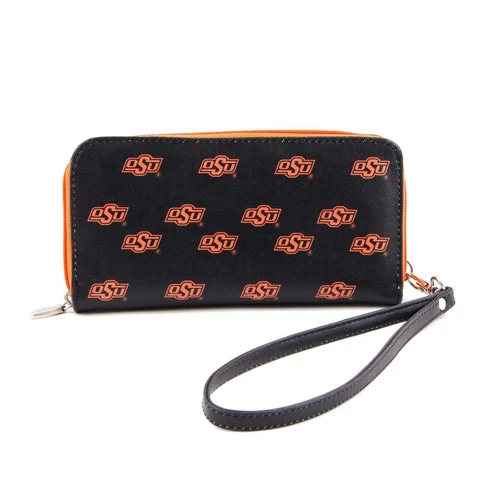 Ladies Oklahoma State University Wristlet Womens Leather Wallet Cellphone Money Cover