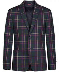 Tommy Hilfiger PEACOAT Big Boys Brushed Huntsman Plaid Blazer, US 12 - Picture 1 of 1