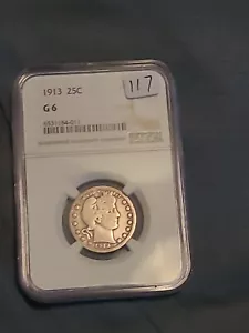 1913 p barber quarter G 6 Ngc Nice Circulated Example - Picture 1 of 2