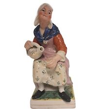 Antique Staffordshire Large Lady With Jug Of Ale Figure Statue Height 31 cm