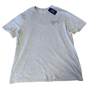 Polo Ralph Lauren Men's Crew-Neck Sleepshirt T-Shirt Grey/Navy Logo Large L - Picture 1 of 4