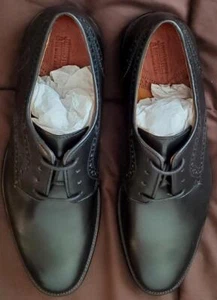 Johnston & Murphy Hendrick Plain Toe Leather Oxford Shoe Black 9 Stitch Fix NEW - Picture 1 of 5