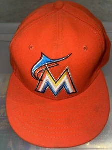 Sombrero New Era Vintage Auténtico Colección Miami Marlins Naranja 59Fifty - Imagen 1 de 6