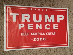 DONALD TRUMP/PENCE Official Poly Bag Lawn Sign - Keep America Great 2020 - 26x16 - Picture 1 of 2