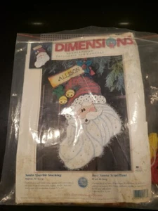 Dimensions Santa Sparkle 16" Strumpf Nadelstich Kit 9133 Weihnachten komplett - Bild 1 von 2
