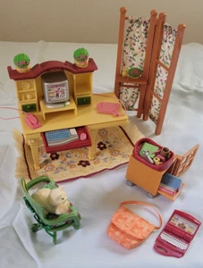 Fisher Price Loving Family Dollhouse WORK AT HOME OFFICE SET - COMPLETE - Picture 1 of 6