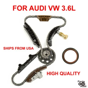 TIMING CHAIN KIT  W SPROCKET 9PCS FITS 3.6L AUDI Q7 VW PASSAT TOUAREG  - Picture 1 of 2