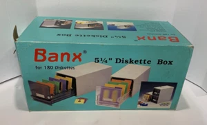 Banx 5 1/4 Diskettenbox für 180 Disketten farbcodierte Diskettenhülle NOS - Bild 1 von 6