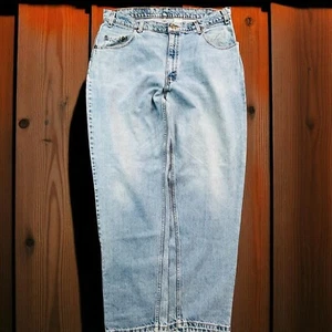 Vintage 98 Levis 545 Jeans Herren Gr. 38x34 Blau Faded Denim Jeans Loose Fit Brown Tab - Bild 1 von 13