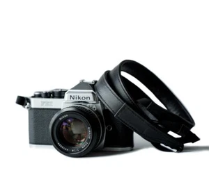 Compagnon Black Leather Camera Strap - Picture 1 of 2
