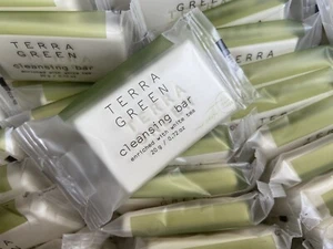 100 Pk Terra Green Cleansing Bar Enriched w/ White Tea 0.72oz Each Travel Size - Picture 1 of 5