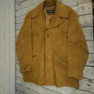 Vintage Mcgregor Jacket Mens 44 Suede Leather Fur Removable Liner Fight Club - Picture 1 of 11