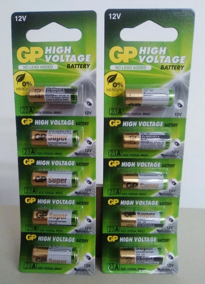 PILA 23A ALCALINA ( 10 UNIDADES ) GP 23AE - V23GA -L1028 -  MN21 - 23A - LRV08 - Imagen 1 de 2