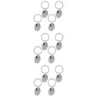  12 pcs Stainless Steel Blank Tags Metal Stamping Tag Diy Lettering Keychain Tag