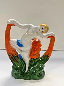 Japanese Art Deco Dancing Lady Flower Frog - Picture 1 of 7