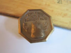 Distintivo Pellegrino Bronzo Vintage Esposizione Arti Maglieria Spilla Inizio ‘900 RARO - Foto 1 di 7