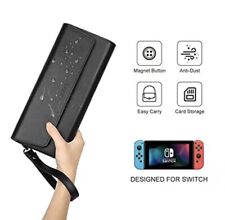 Carrying Case for Nintendo Switch Leather Travel Case with space for 4 Games