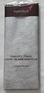 PAPYRUS TISSUE PAPER Metallic Silver Texture 4 Sheets For Any Occasion - Picture 1 of 1