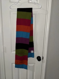 Westbound gestreifter Schal mit Taschen rot blau grün orange schwarz lila - Bild 1 von 5