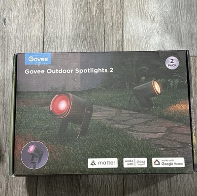 НОВАЯ модернизированная версия уличных прожекторов Govee 2. 2 упаковки. Ландшафтный светильник H7093 - Изображение 1 из 3