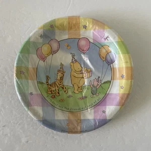Vintage Birthday Plates Classic Winnie the Pooh Party Express - Picture 1 of 3
