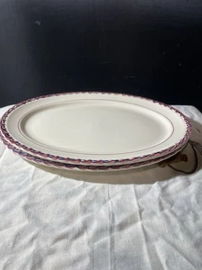 Zwei Vernon Kilns Monterey handbemalt ovale Platte Servierplatte 13 3/4 x 10" - Bild 1 von 5